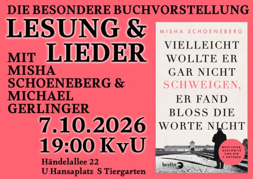 Die besondere Buchvorstellung: LESUNG & LIEDER