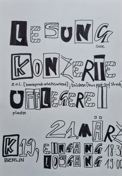 Lesung Konzert Ufflegerei