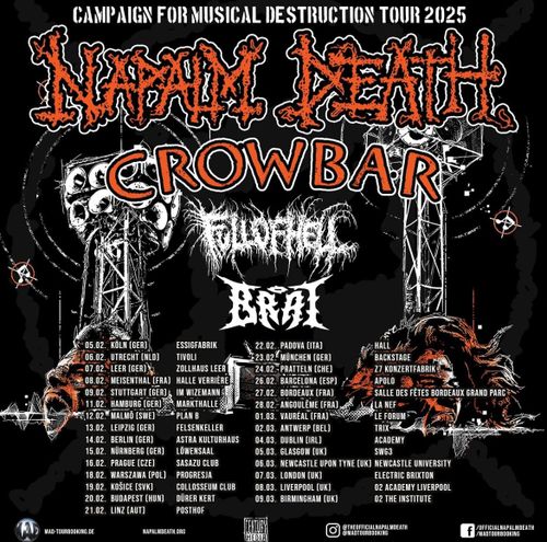 Napalm Death + Crowbar + Full of Hell + Brat