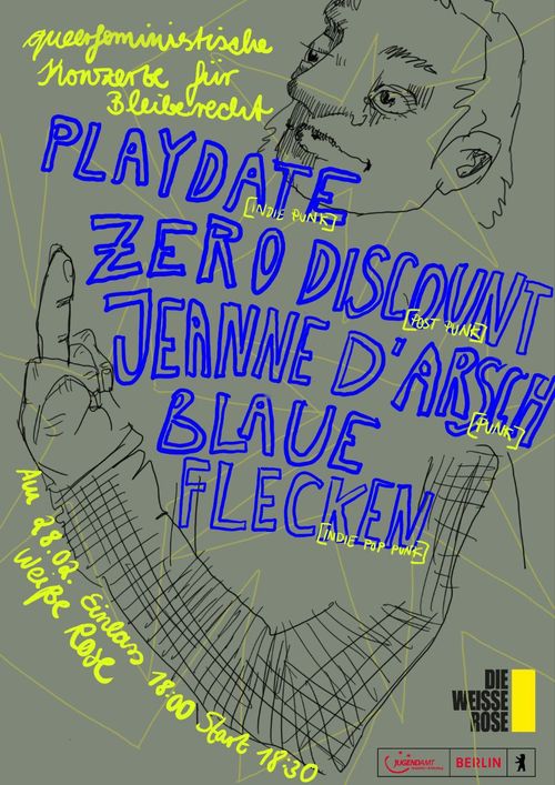 Jeanne D’Arsch + Blaue Flecken + Playdate + Zero Discount