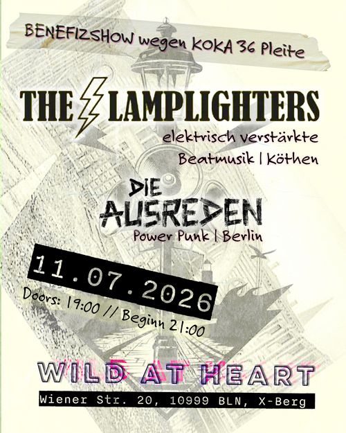 The Lamplighters (PunkRock/D) + Die Ausreden (Punk/Bln) +DJ Billy Pale