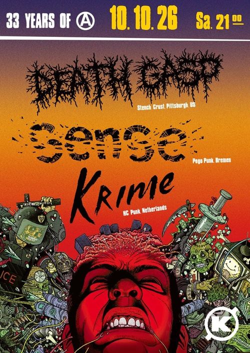 Death Gasp (US), Krime (NL) and Sense