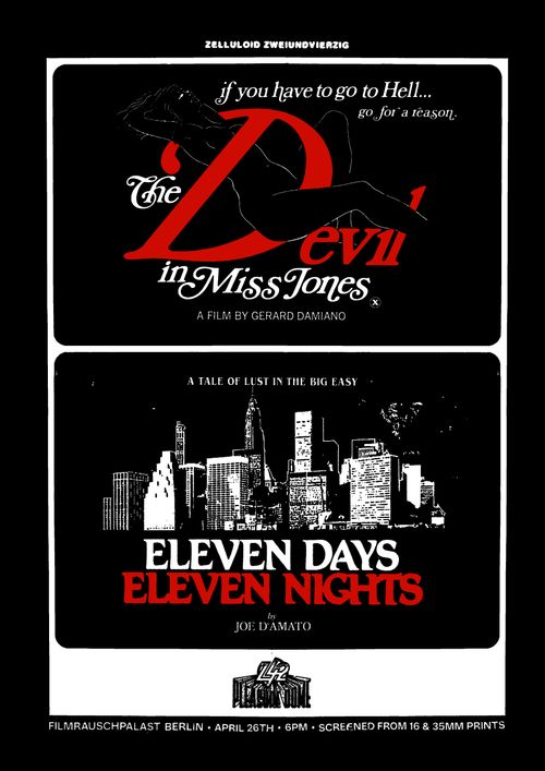 Pleasure Dome: ELEVEN DAYS, ELEVEN NIGHTS (IT 1987, R: Joe D’Amato, 35mm, DF) & THE DEVIL IN MISS JONES (US 1973, R: Gerard Damiano, 16mm, OV)