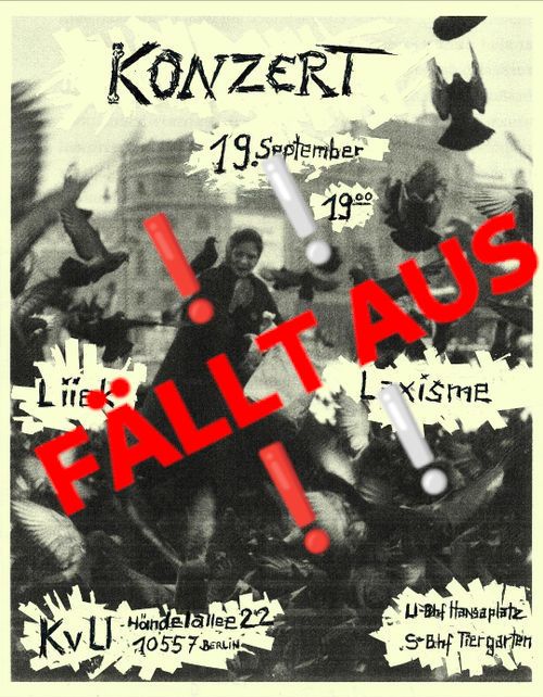 ❗❕FÄLLT AUS ❗❕Laxisme + Liiek