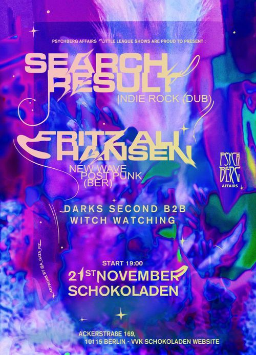 Search Results (psych/indie-rock, dublin) + Fritz Ali Hansen (wave/post-punk, bln)