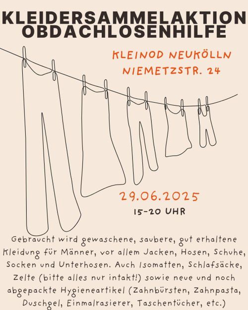 Sammelaktion für Obdachlosenhilfe 
