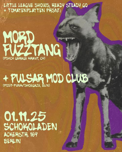 MORD FUZZTANG (psych garage kraut, ch) & PULSAR MOD CLUB (post-punk/shoegaze, bln) + Under The Wires DJs