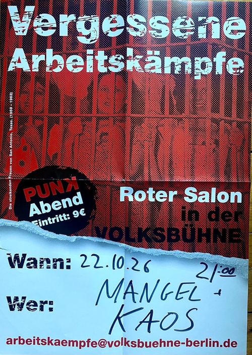 Vergessene Arbeitskämpfe -  Ein Punk-Abend