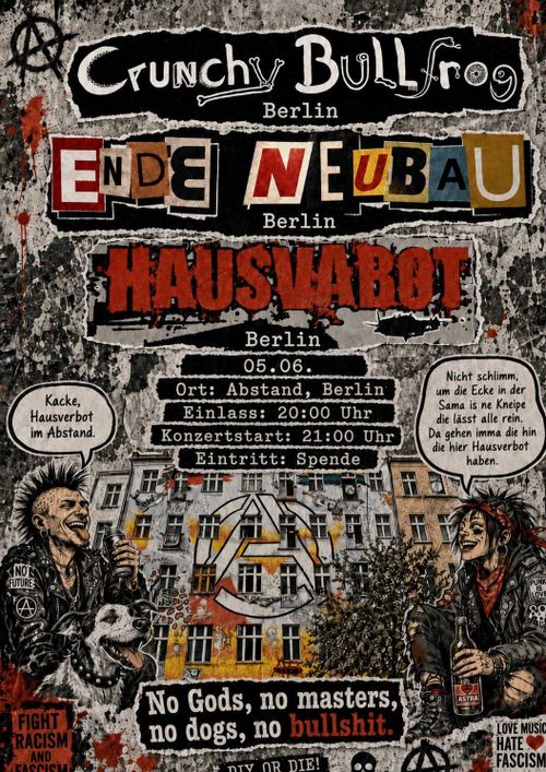 HEUTE PUNKKONZERT IM ABSTAND