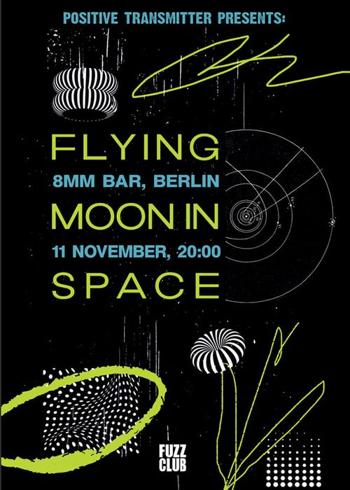 Flying Moon in Space